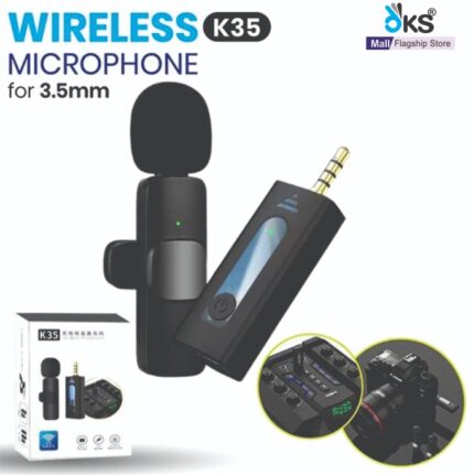 K35&K8 Collar Wireless Microphone Clip On Lavalier Mic with 3.5mm Wireless Microphone-1